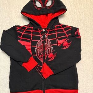 Marvel Black & Red Spider-Man Hooded Zip Jacket